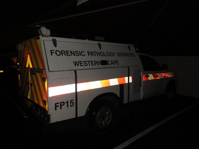 Transportfahrzeug des Forensic Pathology Service